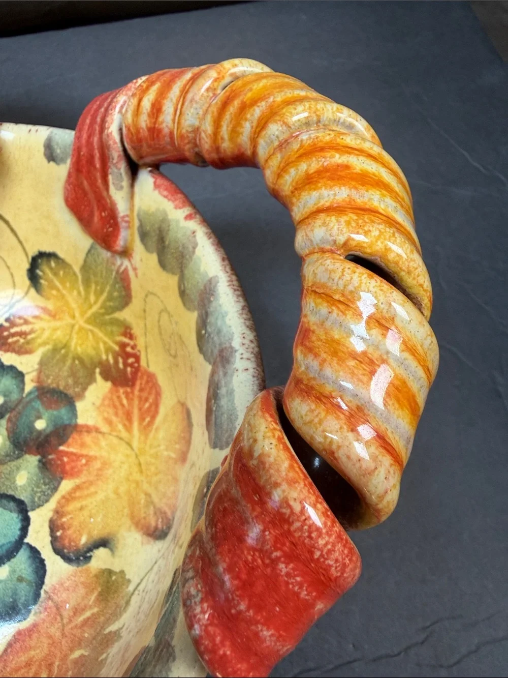 Italina Red Orange Yellow Three-Section  Serving Dish